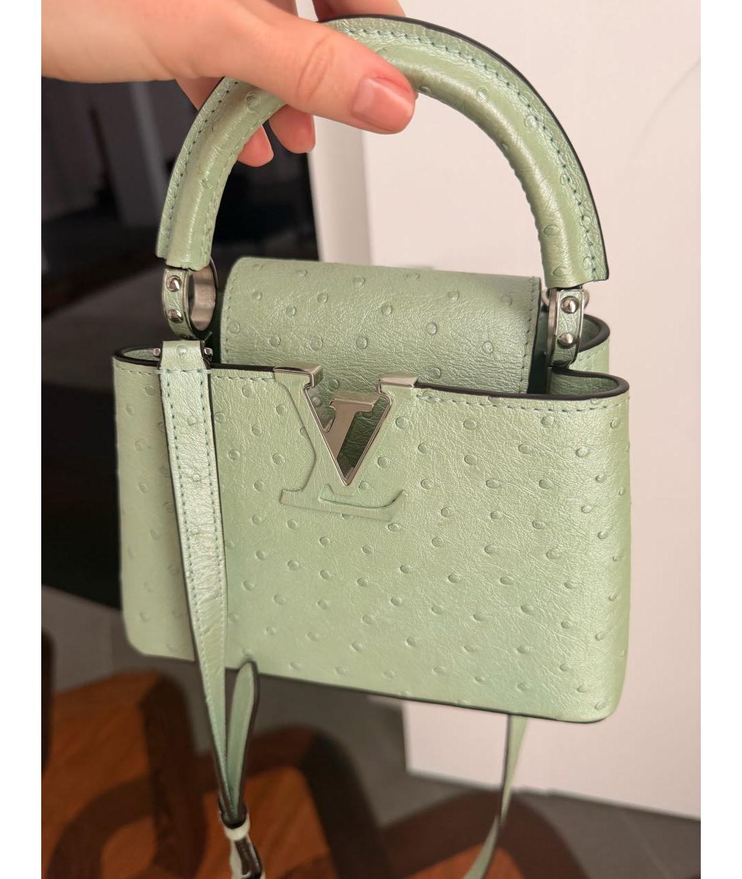 LOUIS VUITTON Салатовая сумка через плечо из экзотической кожи, фото 3