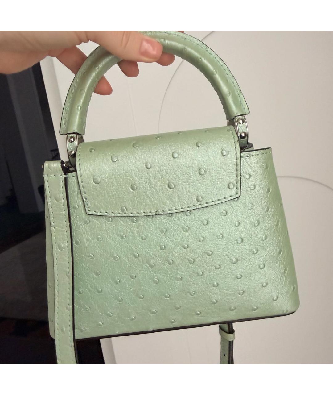 LOUIS VUITTON Салатовая сумка через плечо из экзотической кожи, фото 4