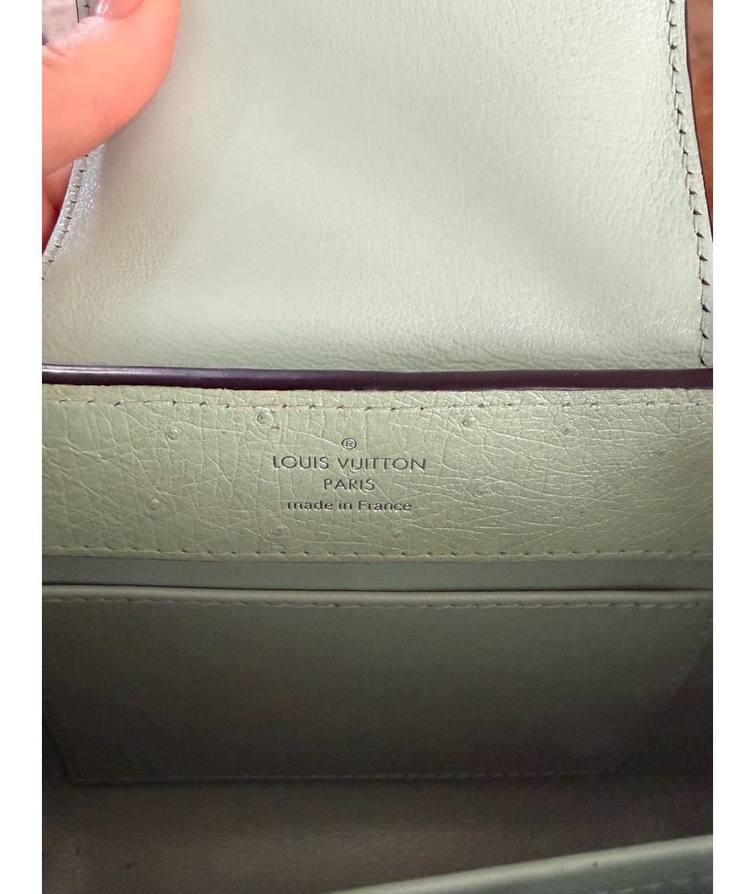 LOUIS VUITTON Салатовая сумка через плечо из экзотической кожи, фото 2