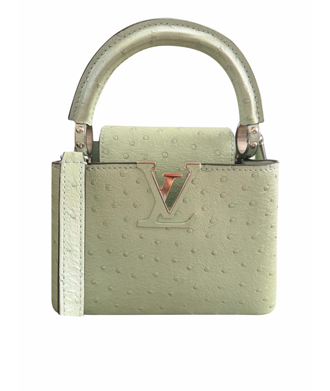 LOUIS VUITTON Салатовая сумка через плечо из экзотической кожи, фото 1