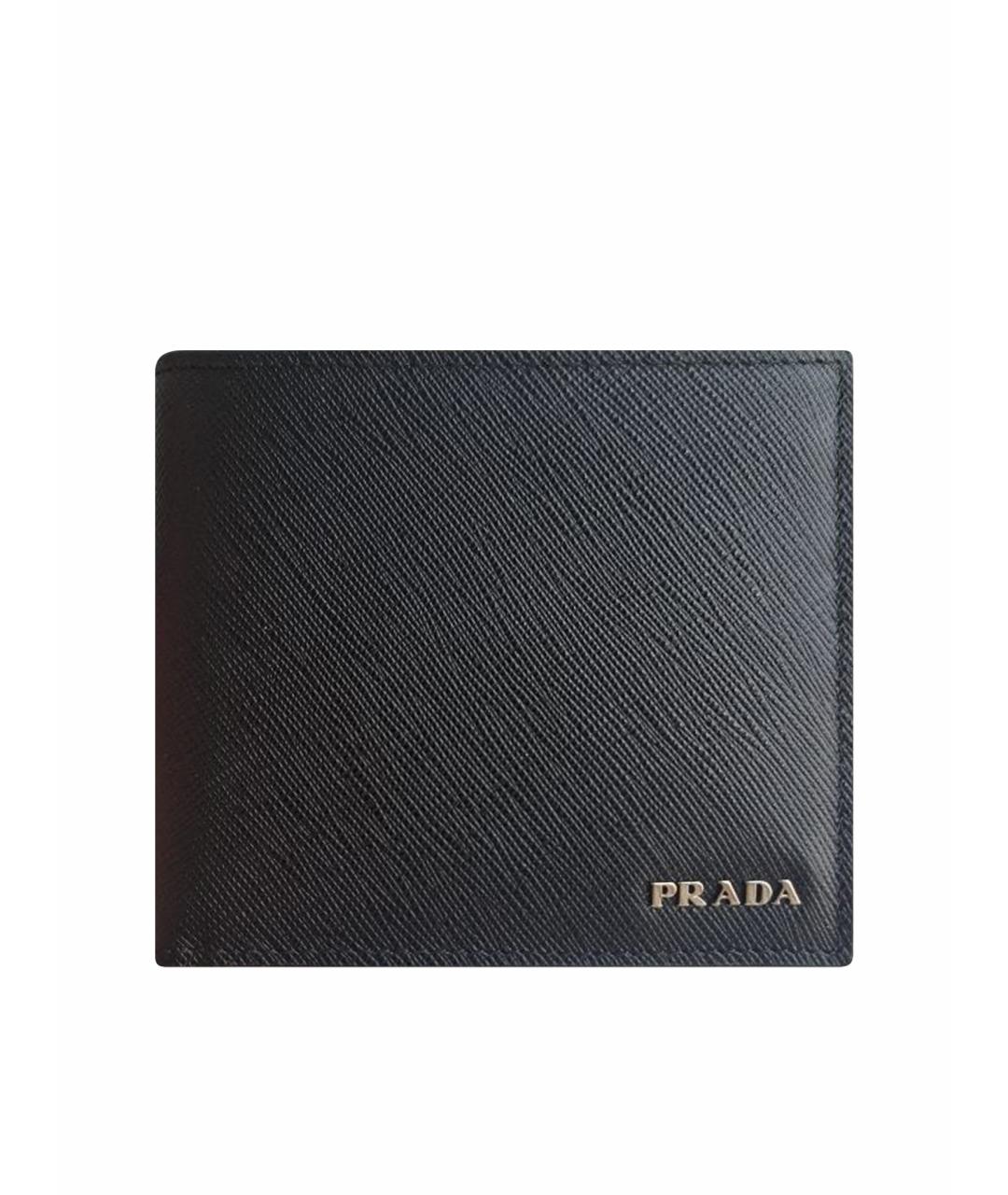 PRADA Черный кожаный кошелек, фото 1