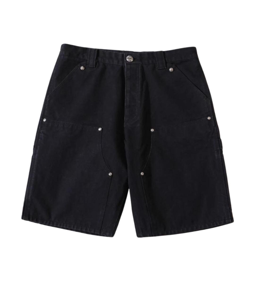 CHROME HEARTS Черные деним шорты, фото 1