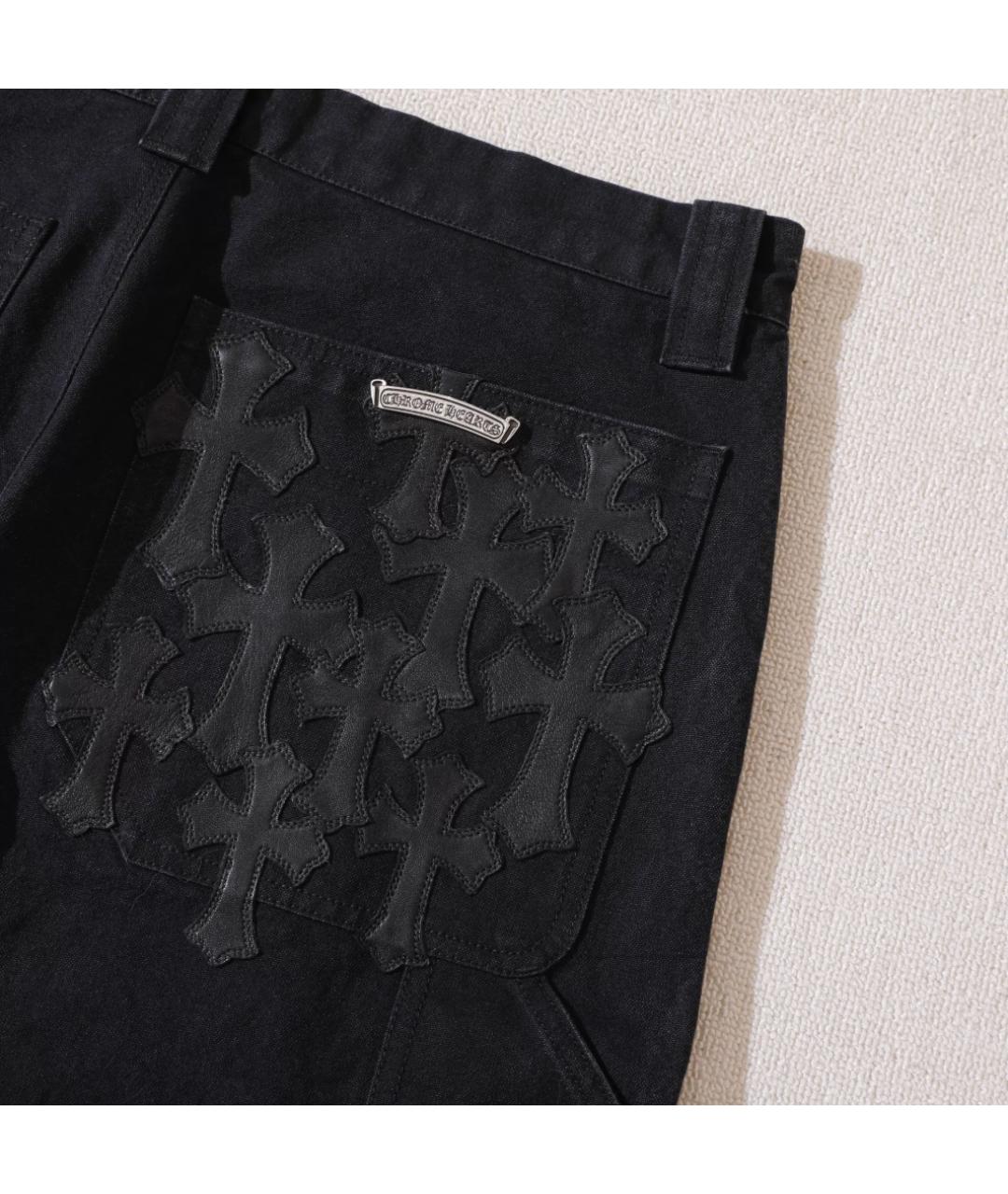 CHROME HEARTS Черные деним шорты, фото 5
