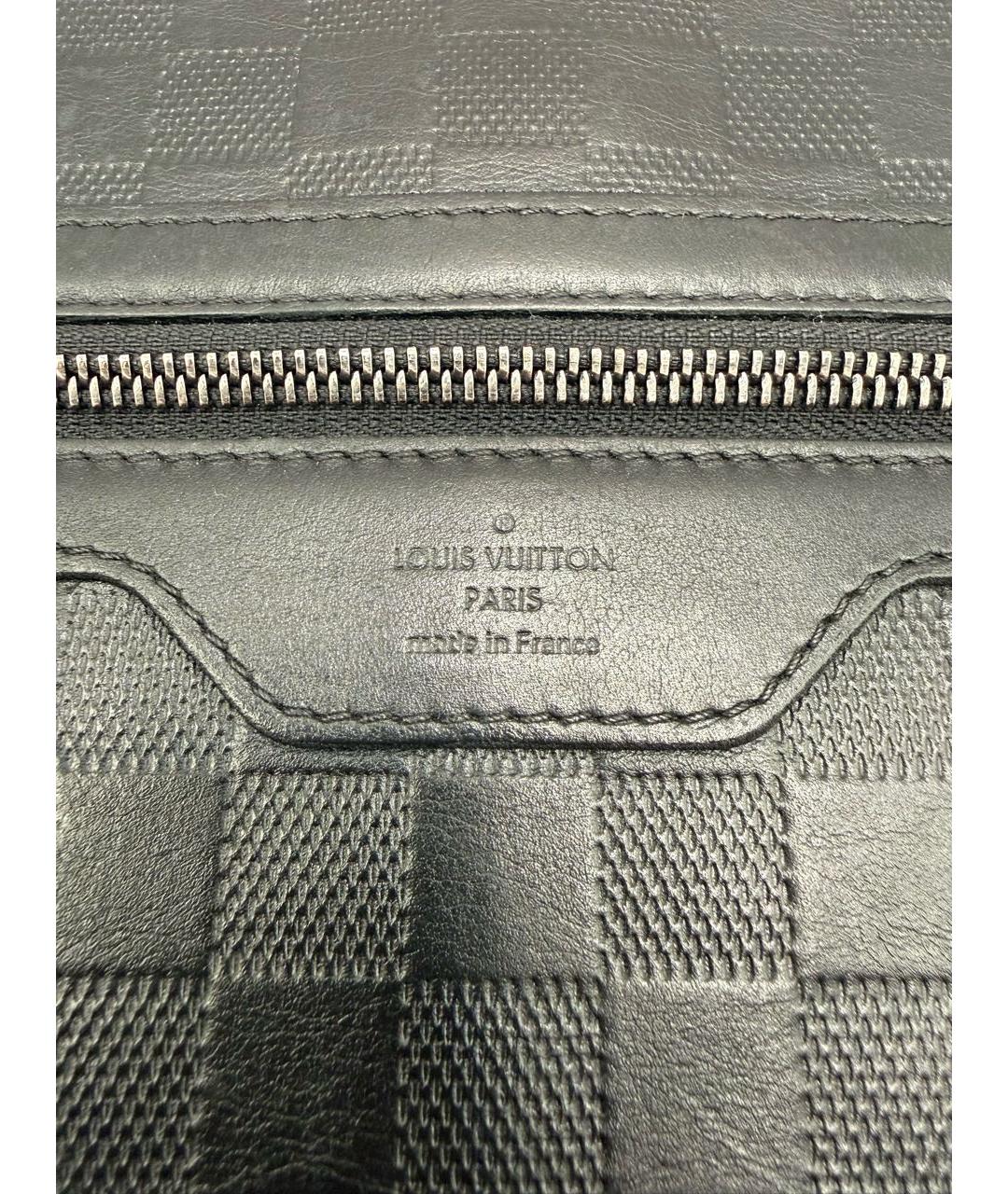 LOUIS VUITTON Черная кожаная сумка на плечо, фото 4
