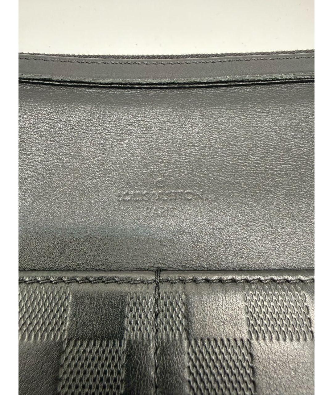 LOUIS VUITTON Черная кожаная сумка на плечо, фото 7