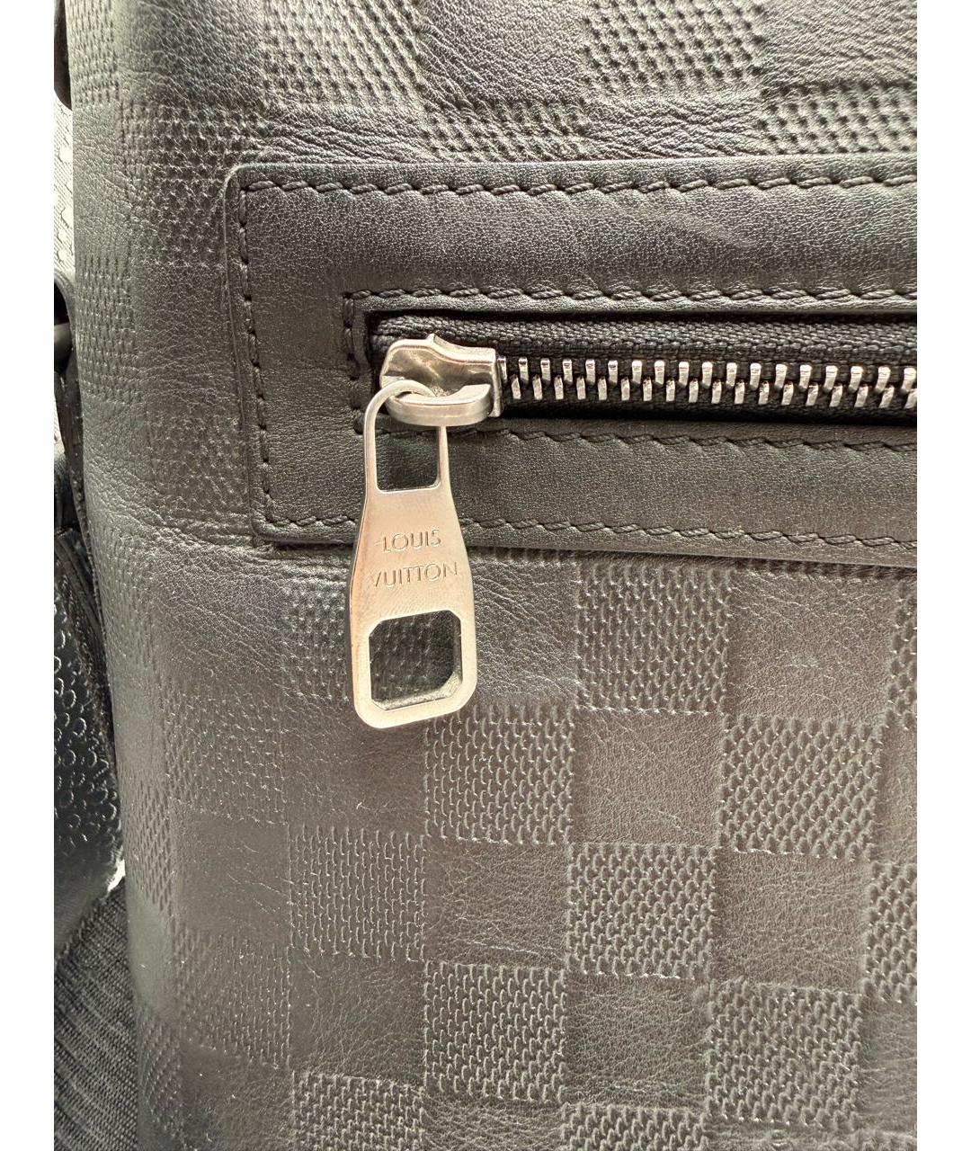 LOUIS VUITTON Черная кожаная сумка на плечо, фото 2