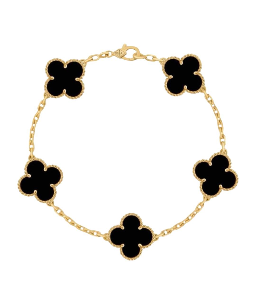 VAN CLEEF & ARPELS Черный браслет из желтого золота, фото 1