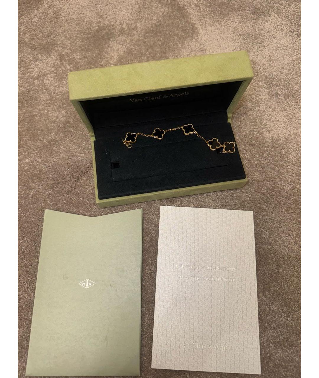 VAN CLEEF & ARPELS Черный браслет из желтого золота, фото 6