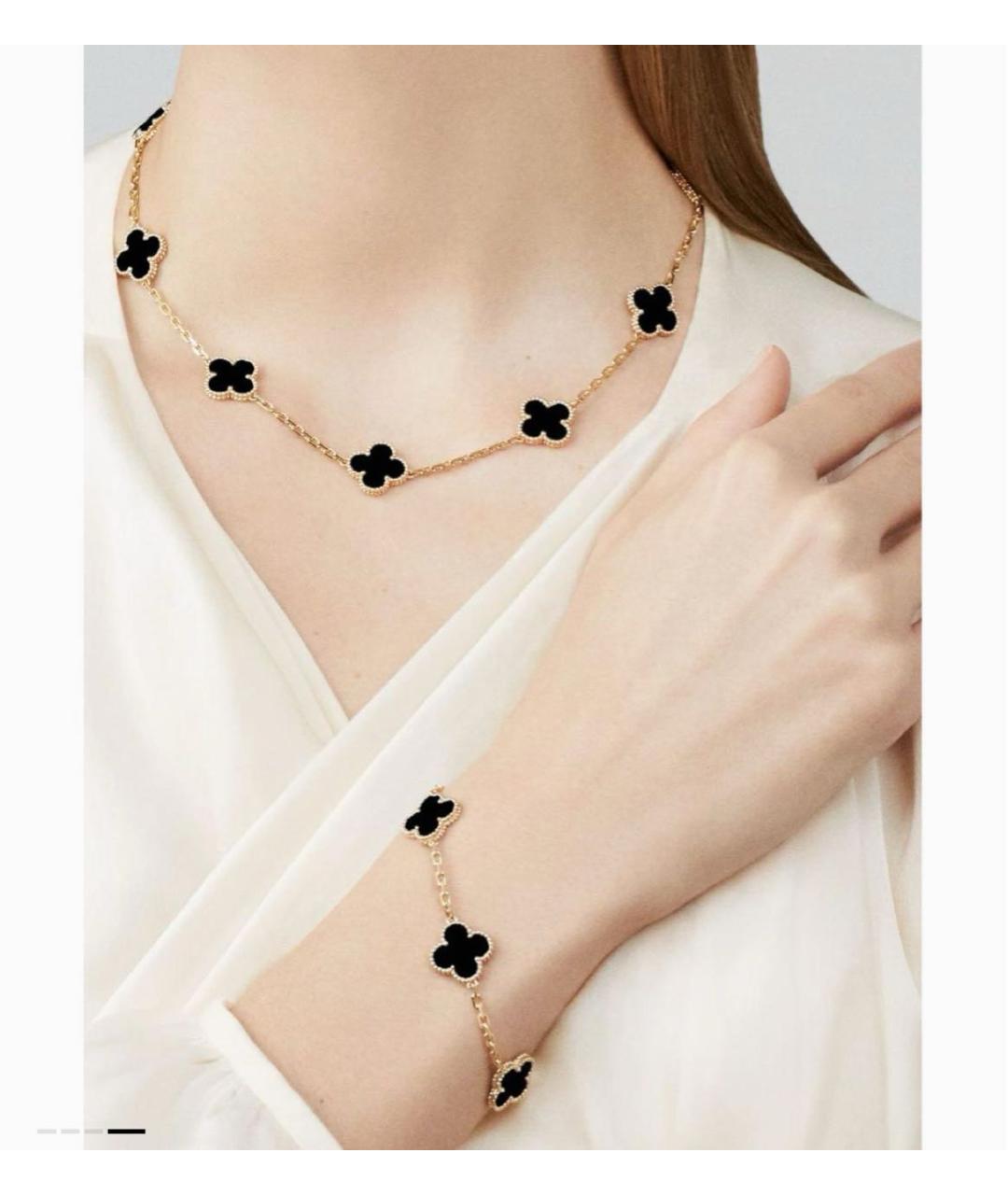 VAN CLEEF & ARPELS Черный браслет из желтого золота, фото 2