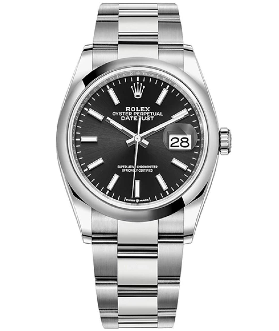 ROLEX Черные часы, фото 1