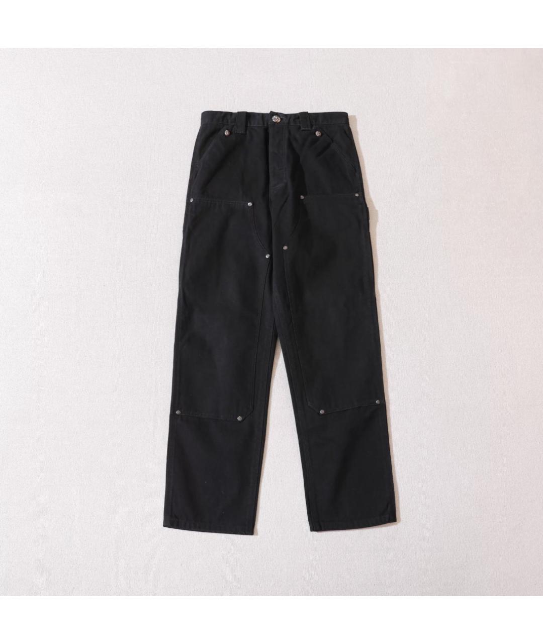 CHROME HEARTS Черные хлопковые прямые джинсы, фото 8