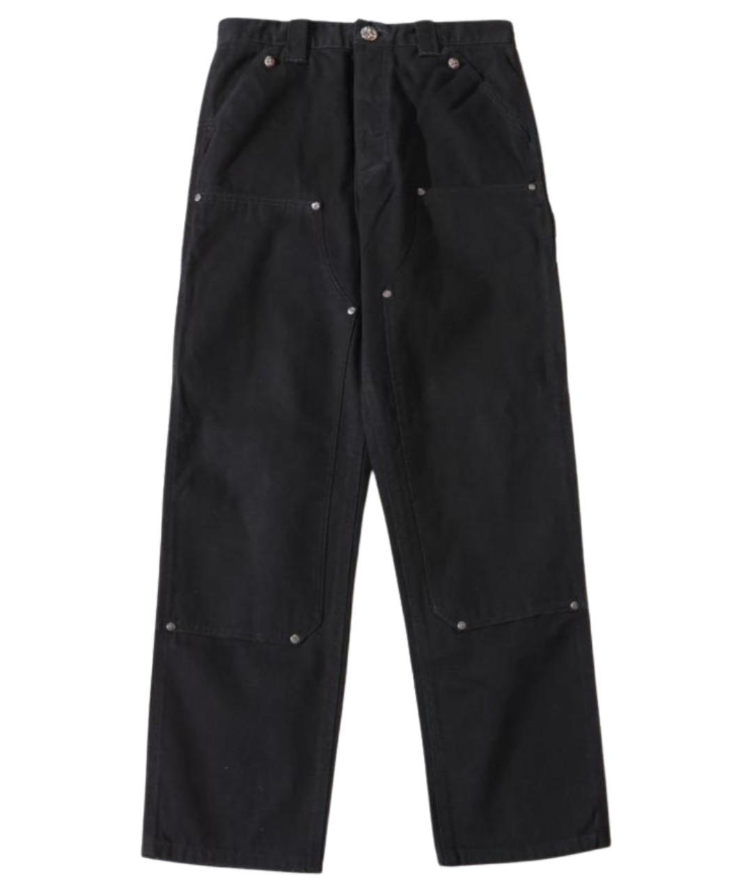 CHROME HEARTS Черные хлопковые прямые джинсы, фото 1
