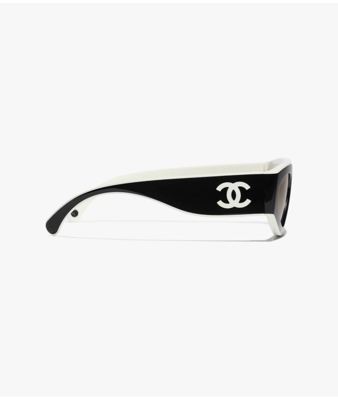 CHANEL Черные пластиковые солнцезащитные очки, фото 3