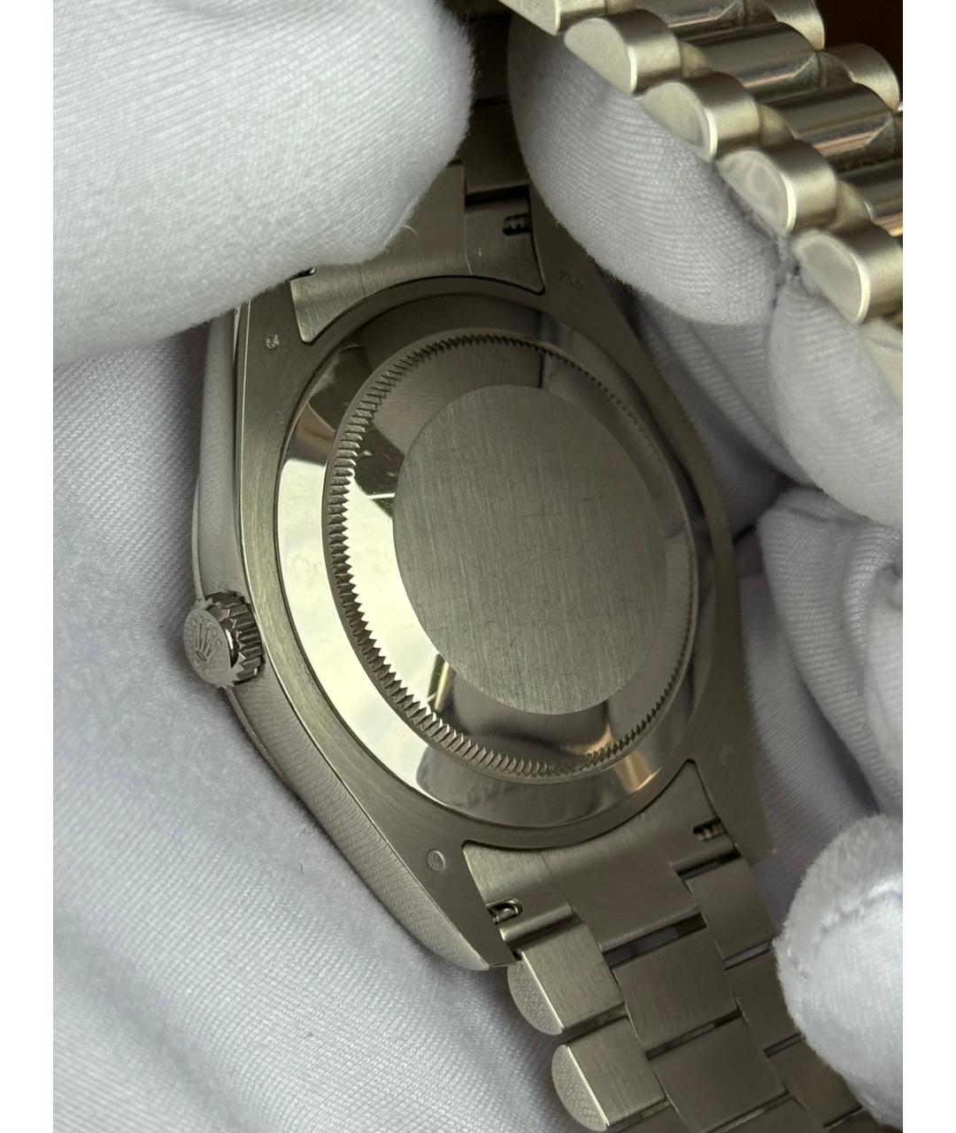 ROLEX Черные часы из белого золота, фото 9