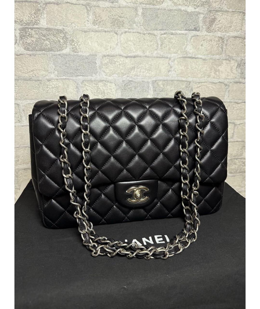 CHANEL Черная кожаная сумка через плечо, фото 3