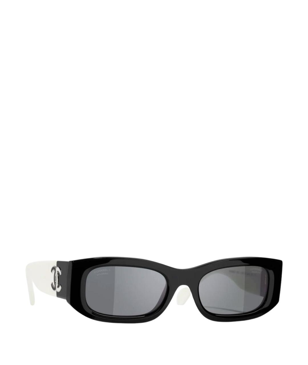 CHANEL Черные пластиковые солнцезащитные очки, фото 1