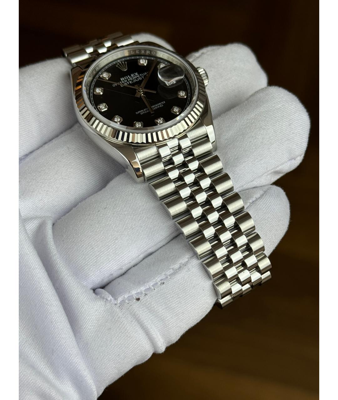 ROLEX Черные часы, фото 4