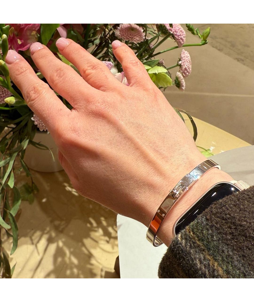 HERMES Серебряный браслет из белого золота, фото 4