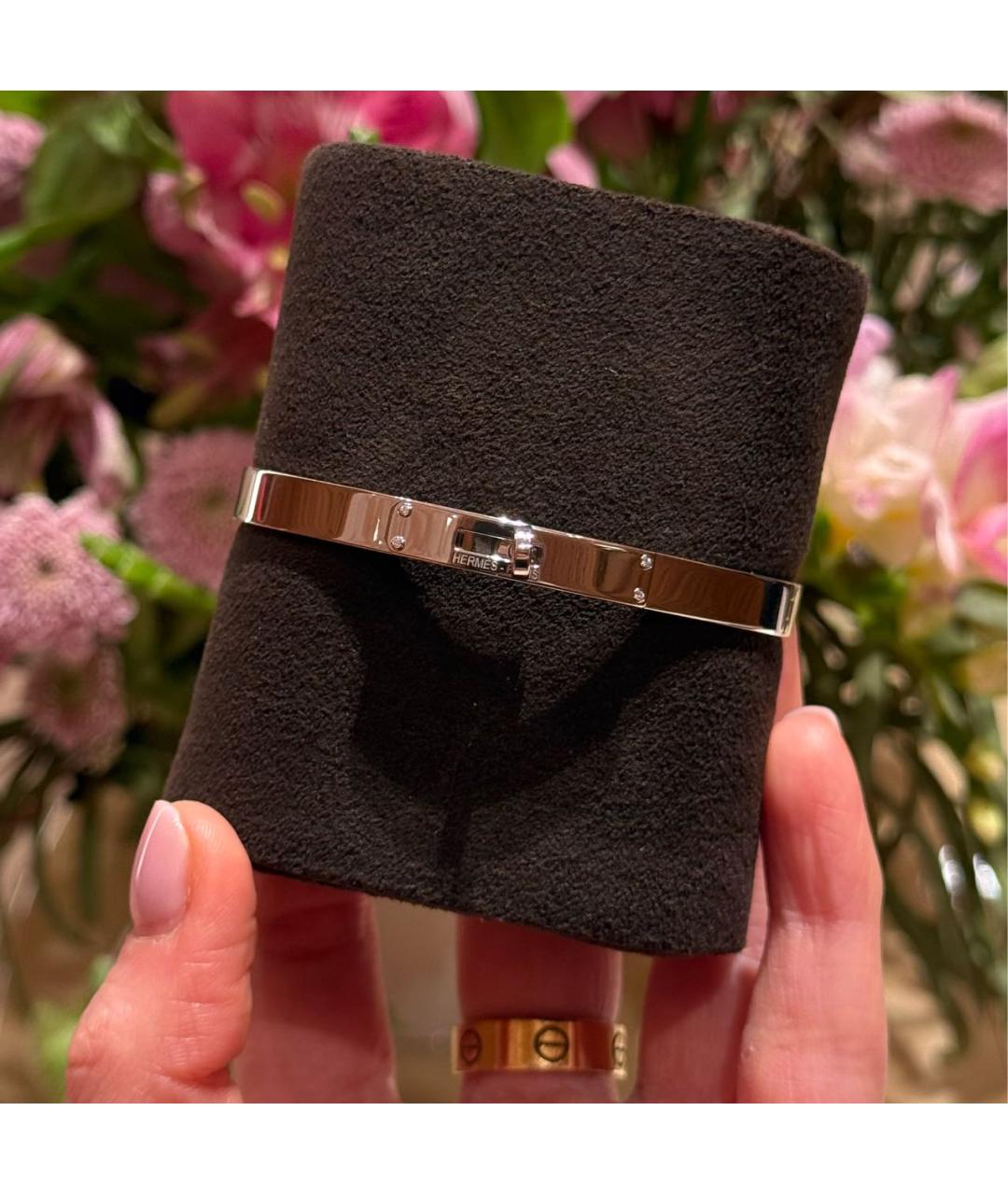 HERMES Серебряный браслет из белого золота, фото 3