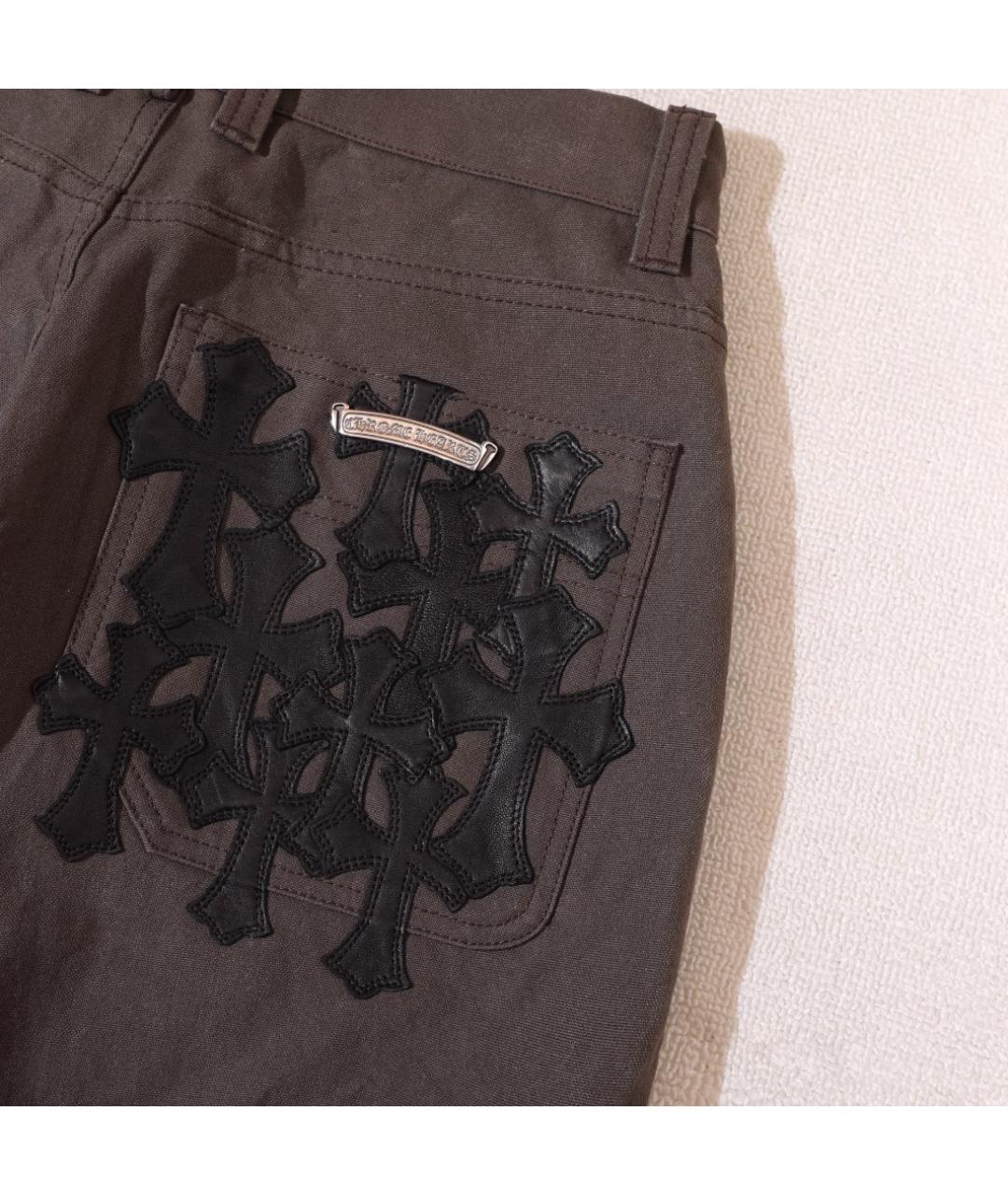 CHROME HEARTS Коричневые повседневные брюки, фото 3