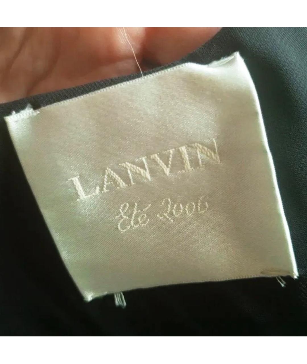 LANVIN Антрацитовое шелковое вечернее платье, фото 9