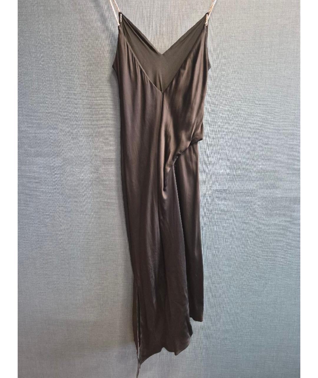 RAG & BONE Черное шелковое коктейльное платье, фото 2