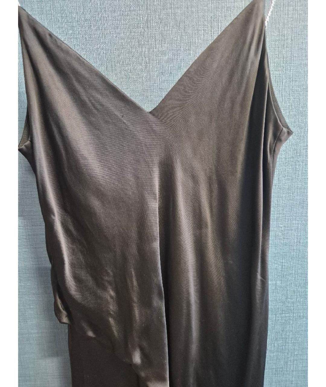 RAG & BONE Черное шелковое коктейльное платье, фото 3