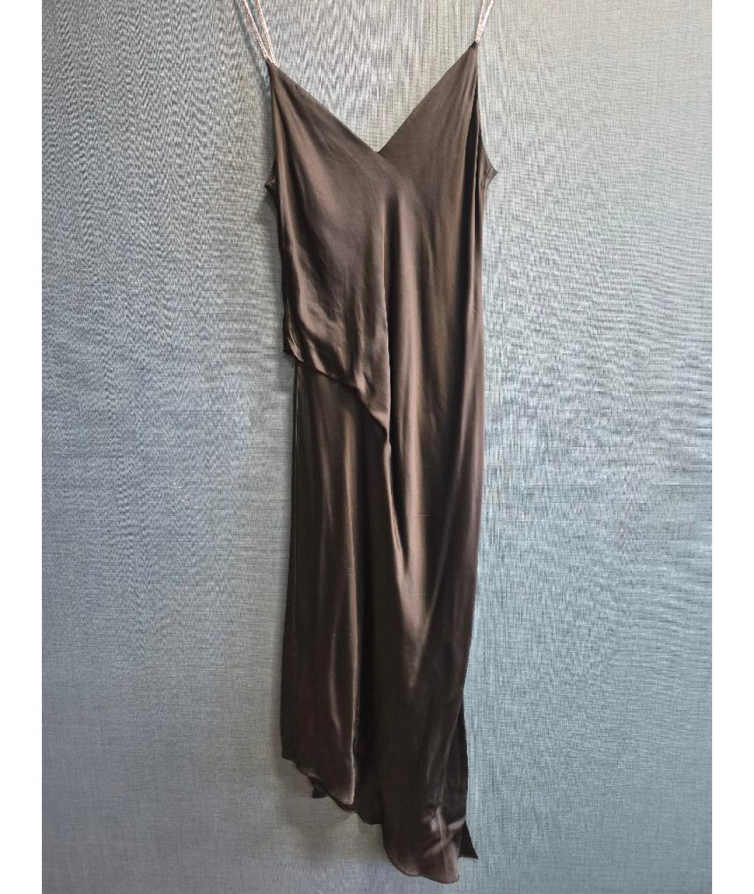 RAG & BONE Черное шелковое коктейльное платье, фото 5