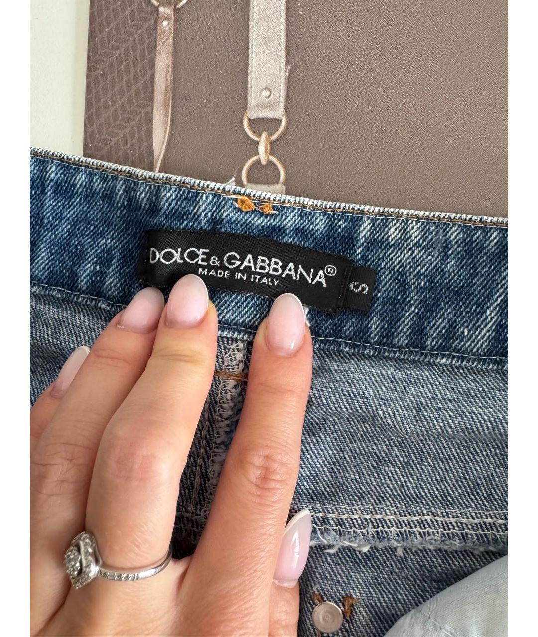 DOLCE&GABBANA Синие деним шорты, фото 3