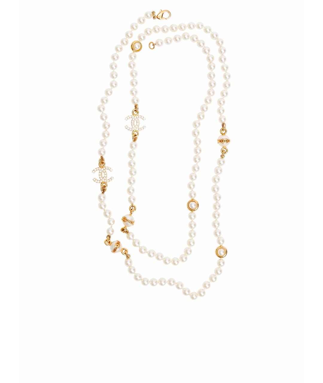 CHANEL Белое жемчужное колье, фото 1