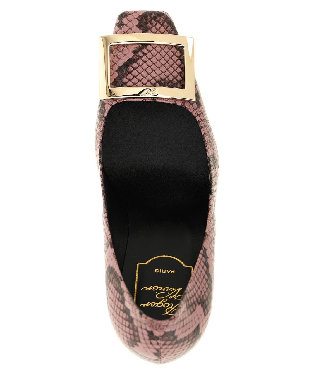 ROGER VIVIER Фиолетовые кожаные туфли, фото 4