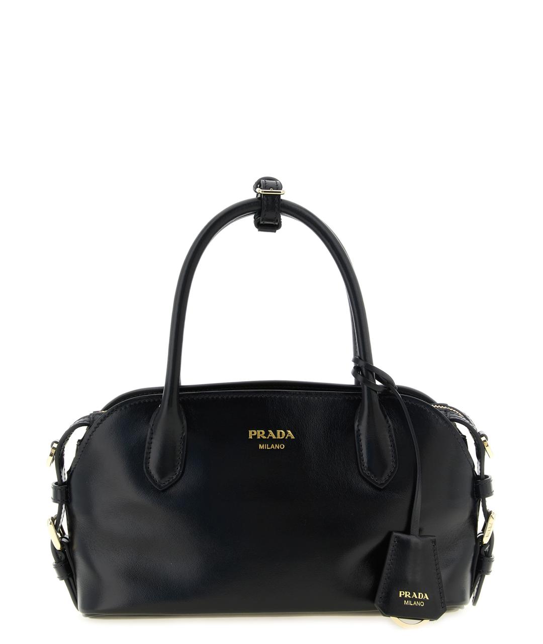 PRADA Черная кожаная сумка тоут, фото 1