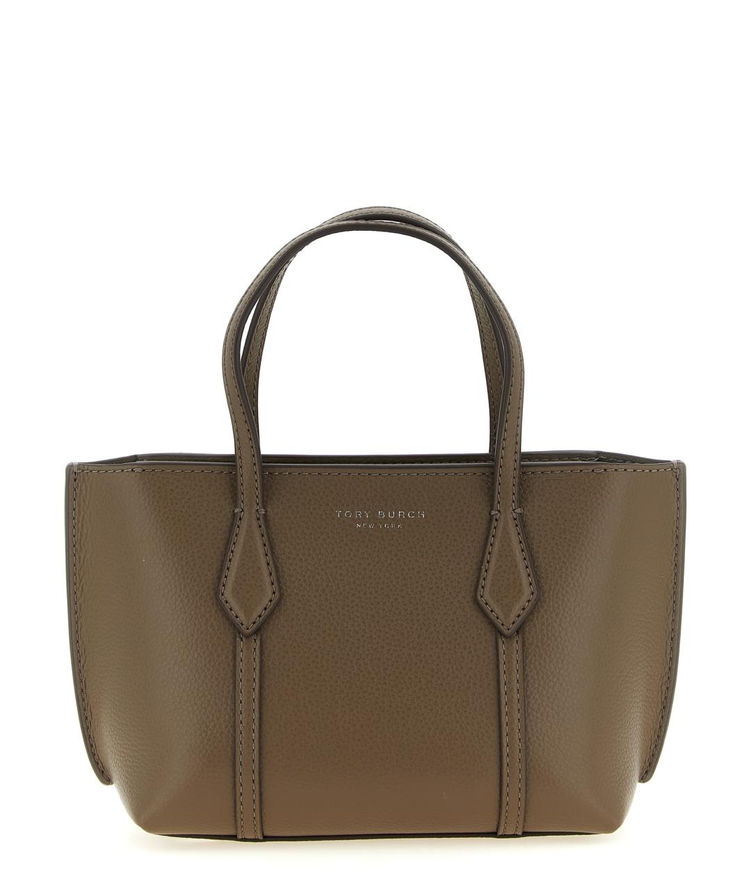 TORY BURCH Коричневая кожаная сумка тоут, фото 1
