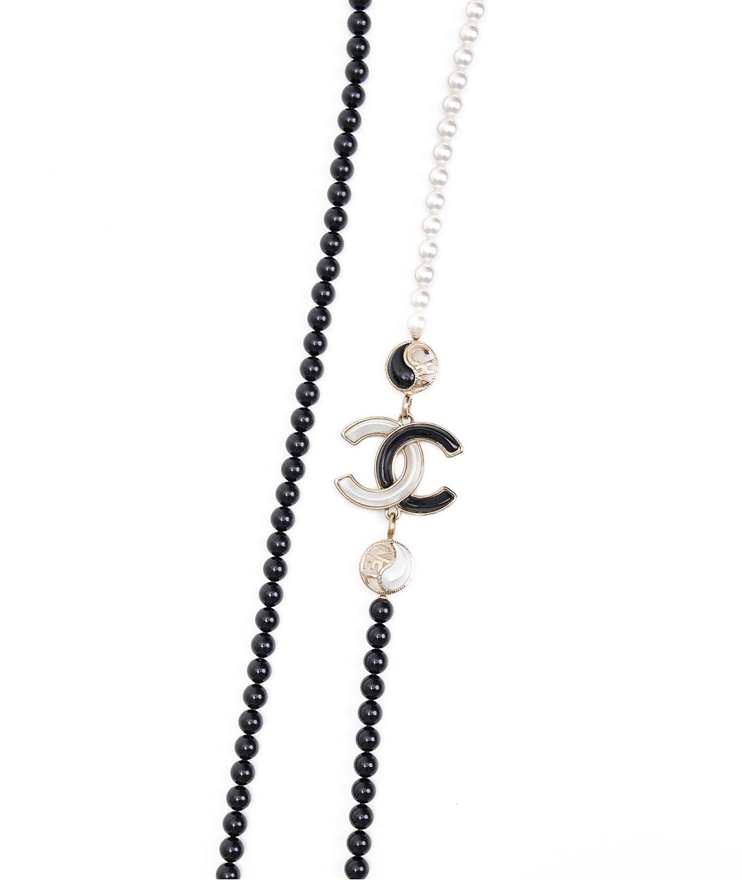 CHANEL Черное жемчужное колье, фото 2