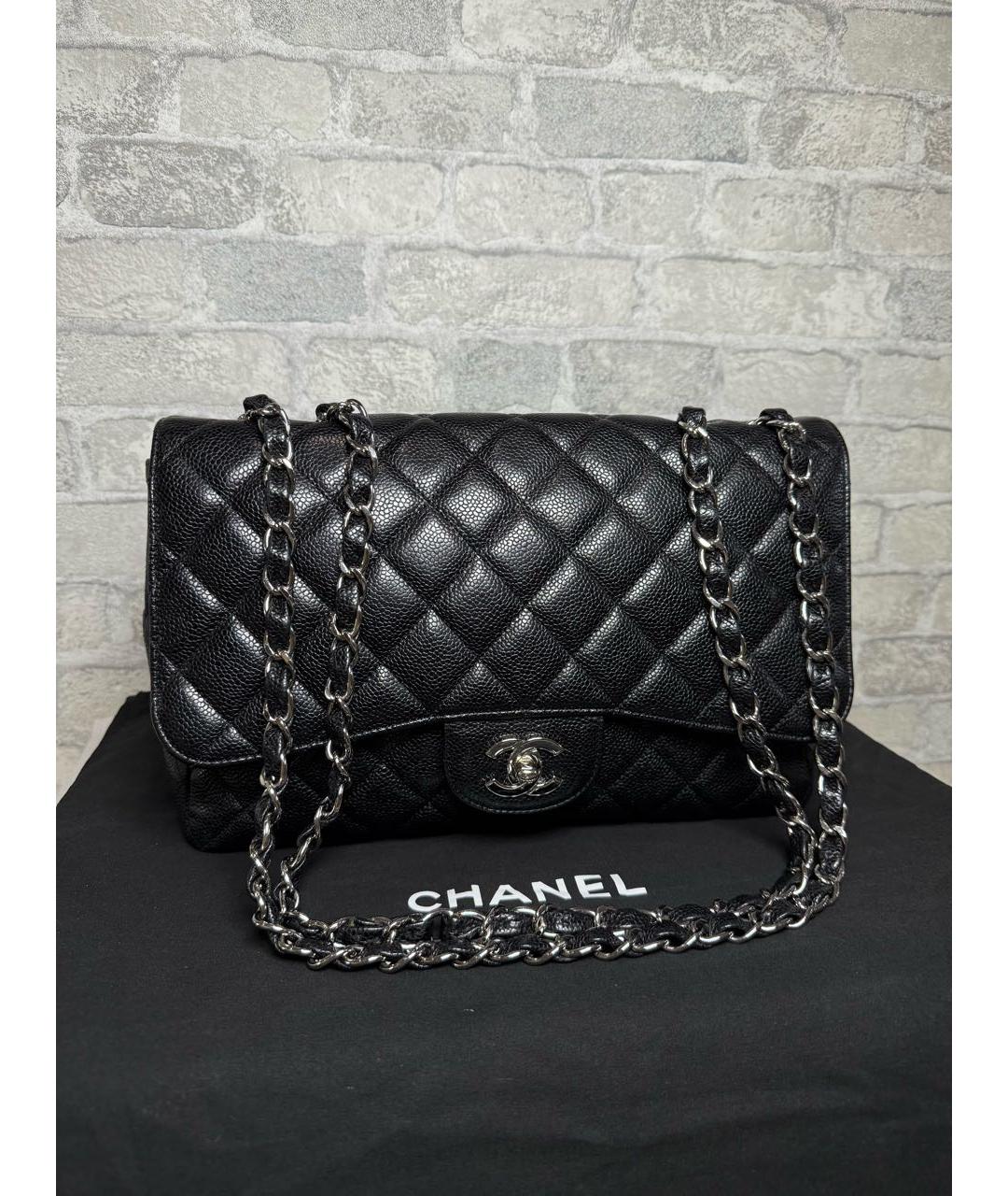 CHANEL Черная кожаная сумка через плечо, фото 3