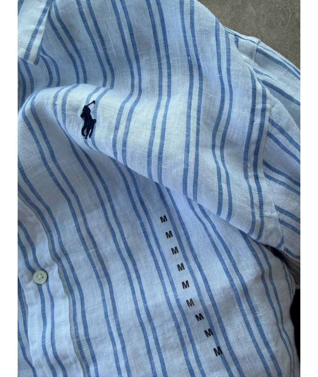 POLO RALPH LAUREN Голубая льняная рубашка, фото 4