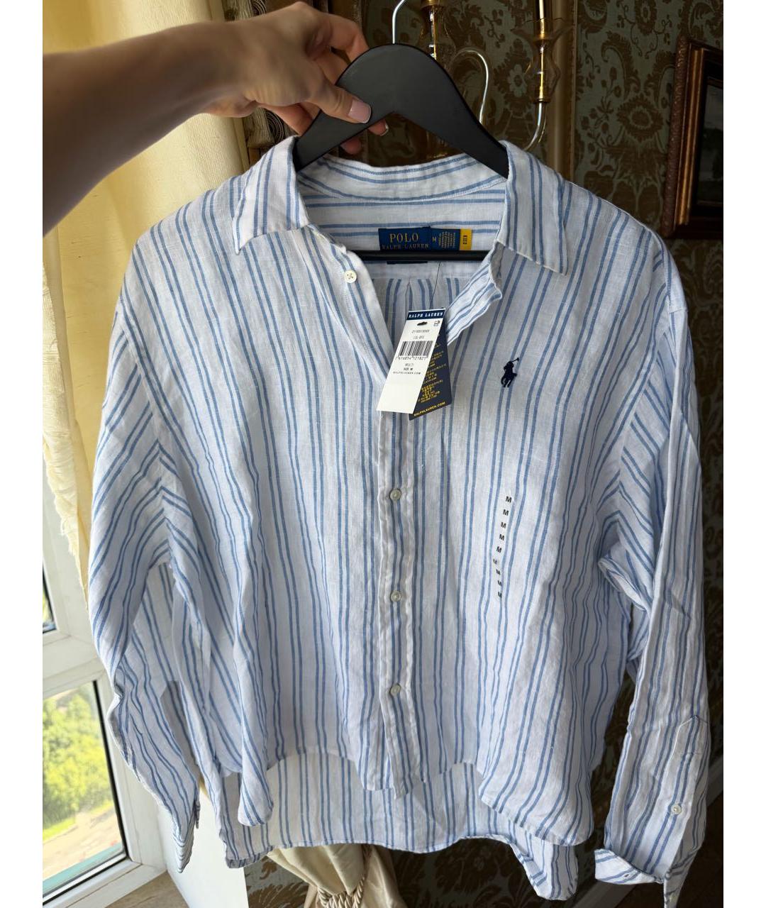 POLO RALPH LAUREN Голубая льняная рубашка, фото 5