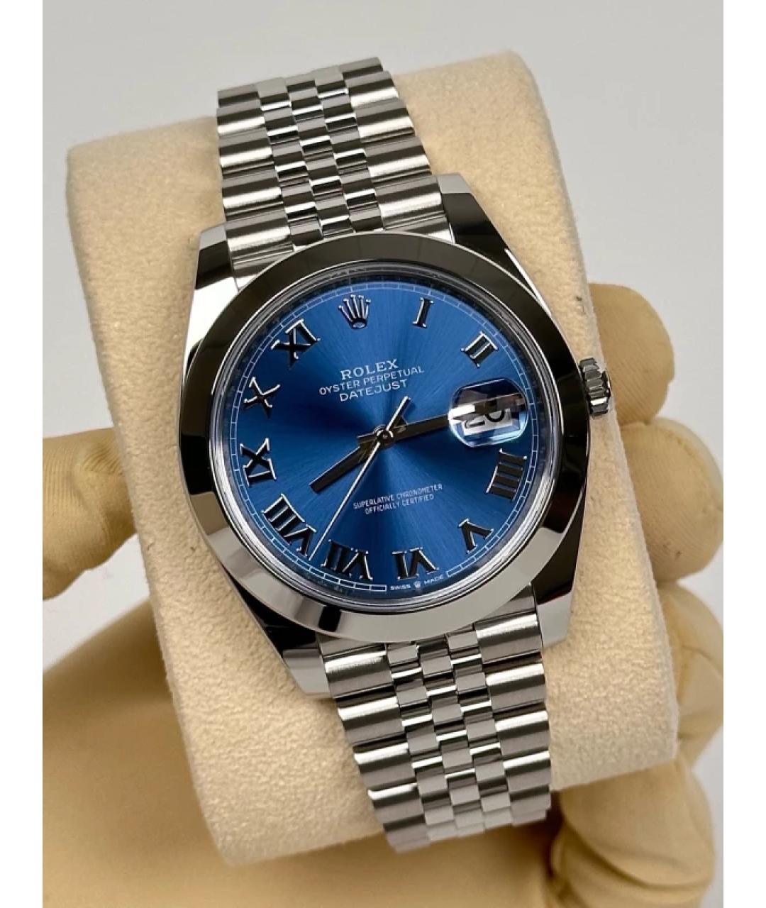 ROLEX Темно-синие часы, фото 4