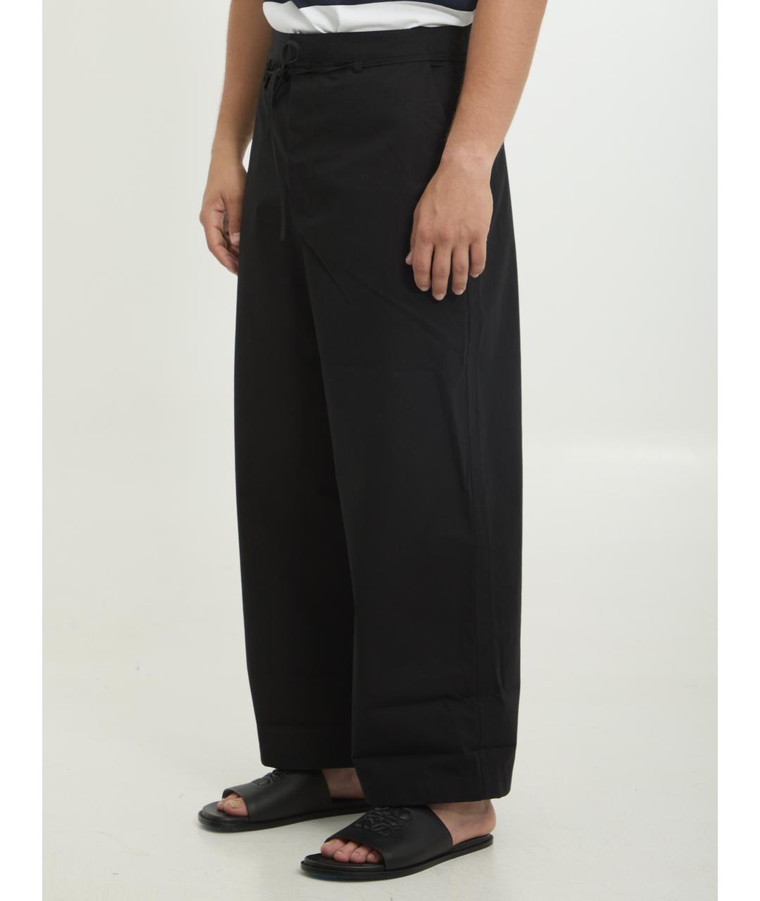 JACQUEMUS Черные хлопковые повседневные брюки, фото 2