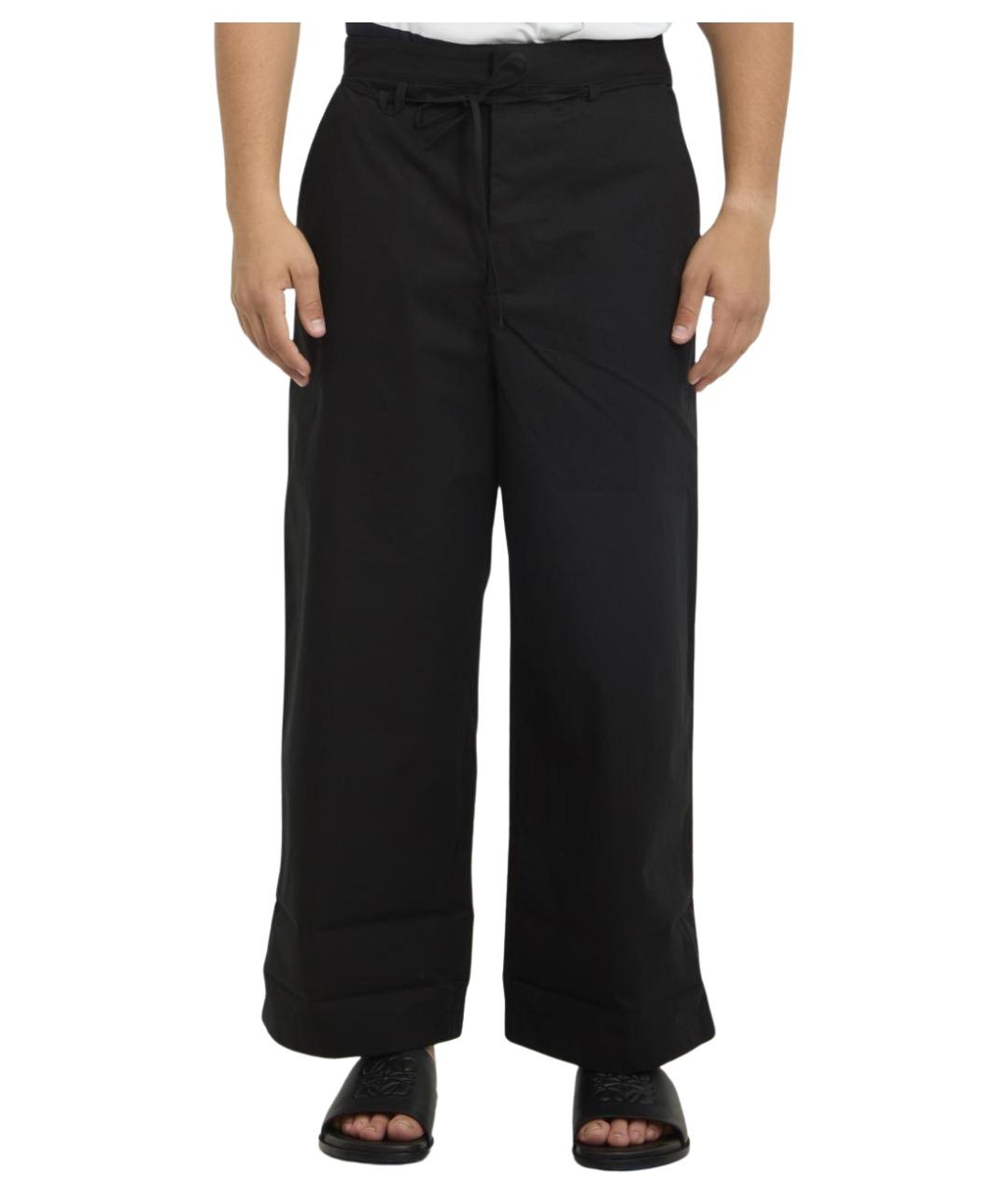 JACQUEMUS Черные хлопковые повседневные брюки, фото 1