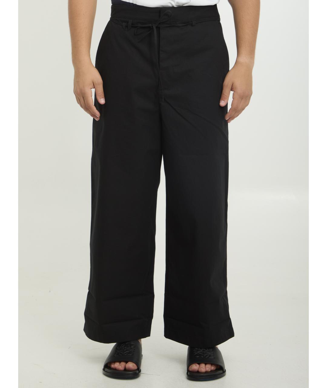 JACQUEMUS Черные хлопковые повседневные брюки, фото 5
