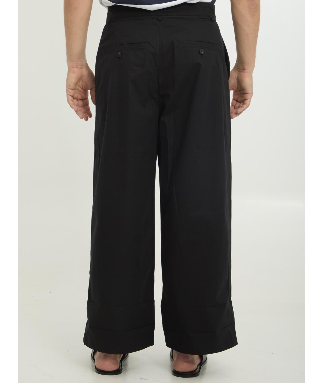 JACQUEMUS Черные хлопковые повседневные брюки, фото 4