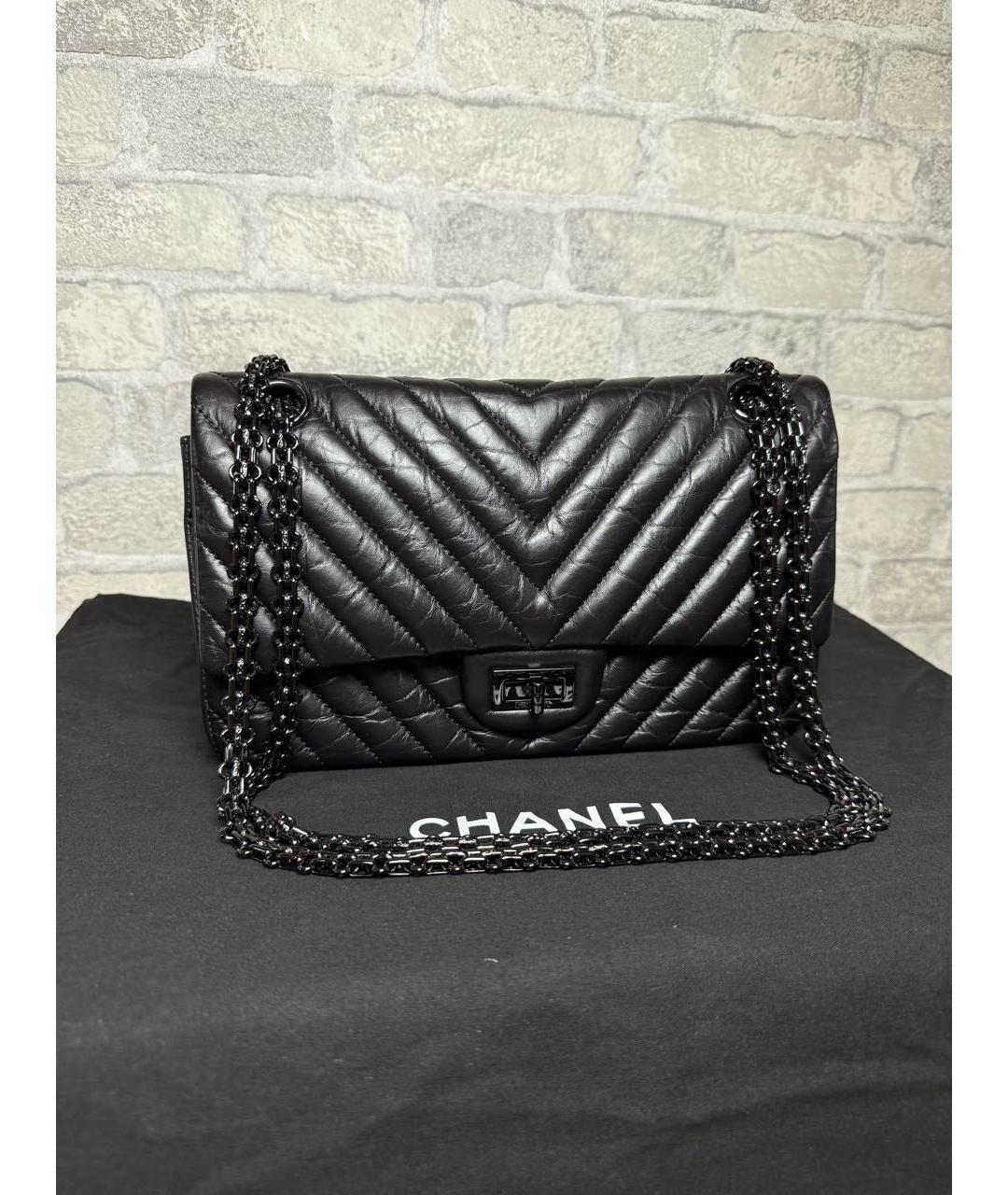CHANEL Черная кожаная сумка через плечо, фото 3