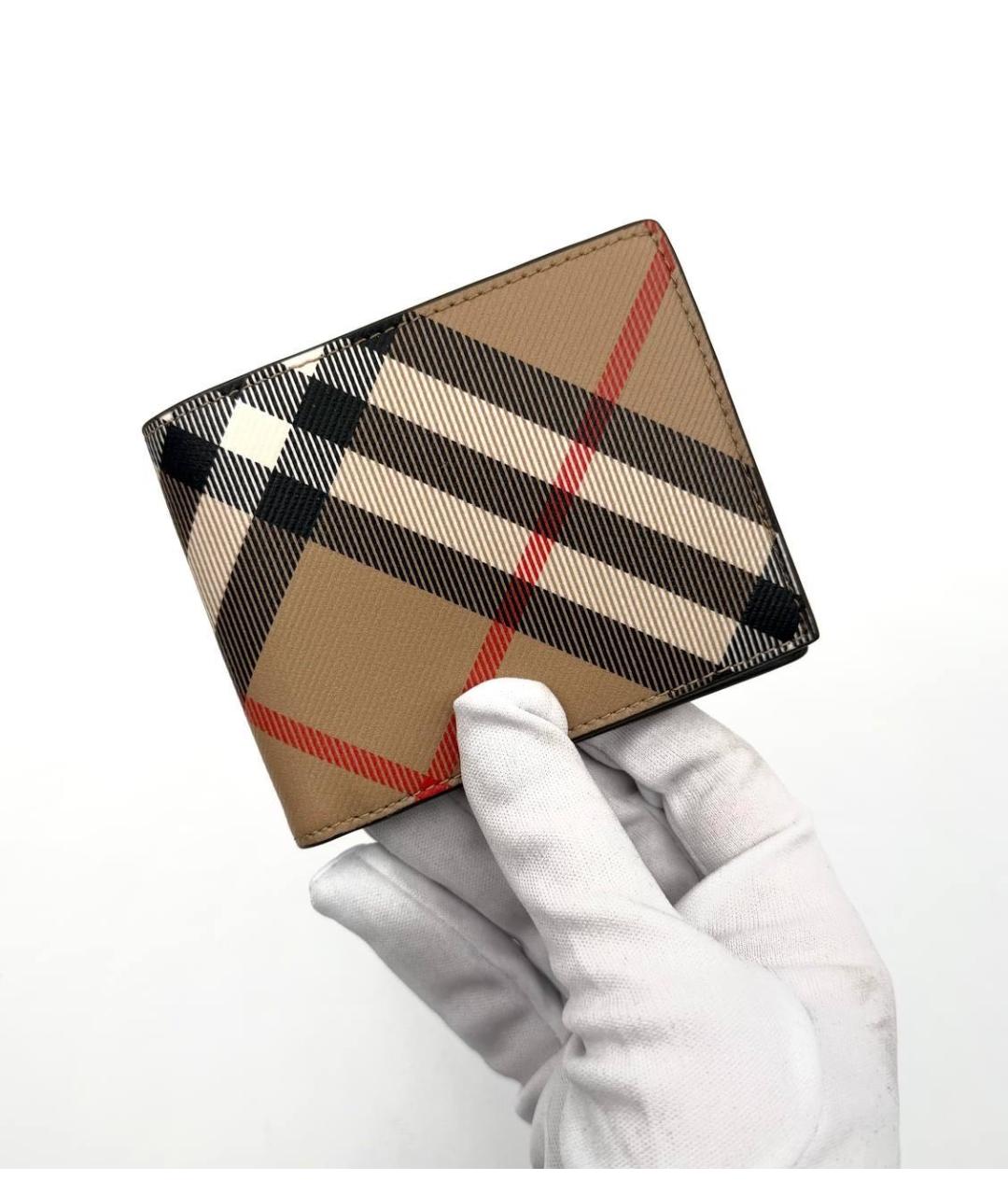BURBERRY Коричневый кожаный кошелек, фото 4