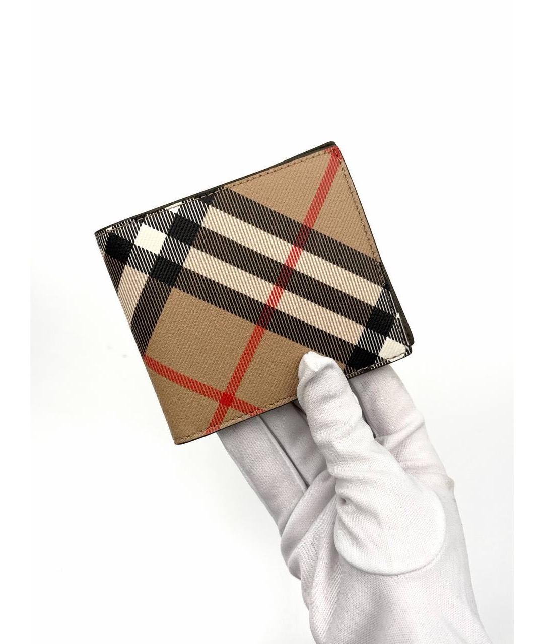 BURBERRY Коричневый кожаный кошелек, фото 4