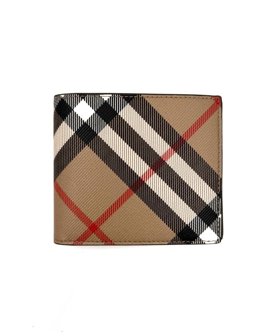 BURBERRY Коричневый кожаный кошелек, фото 5