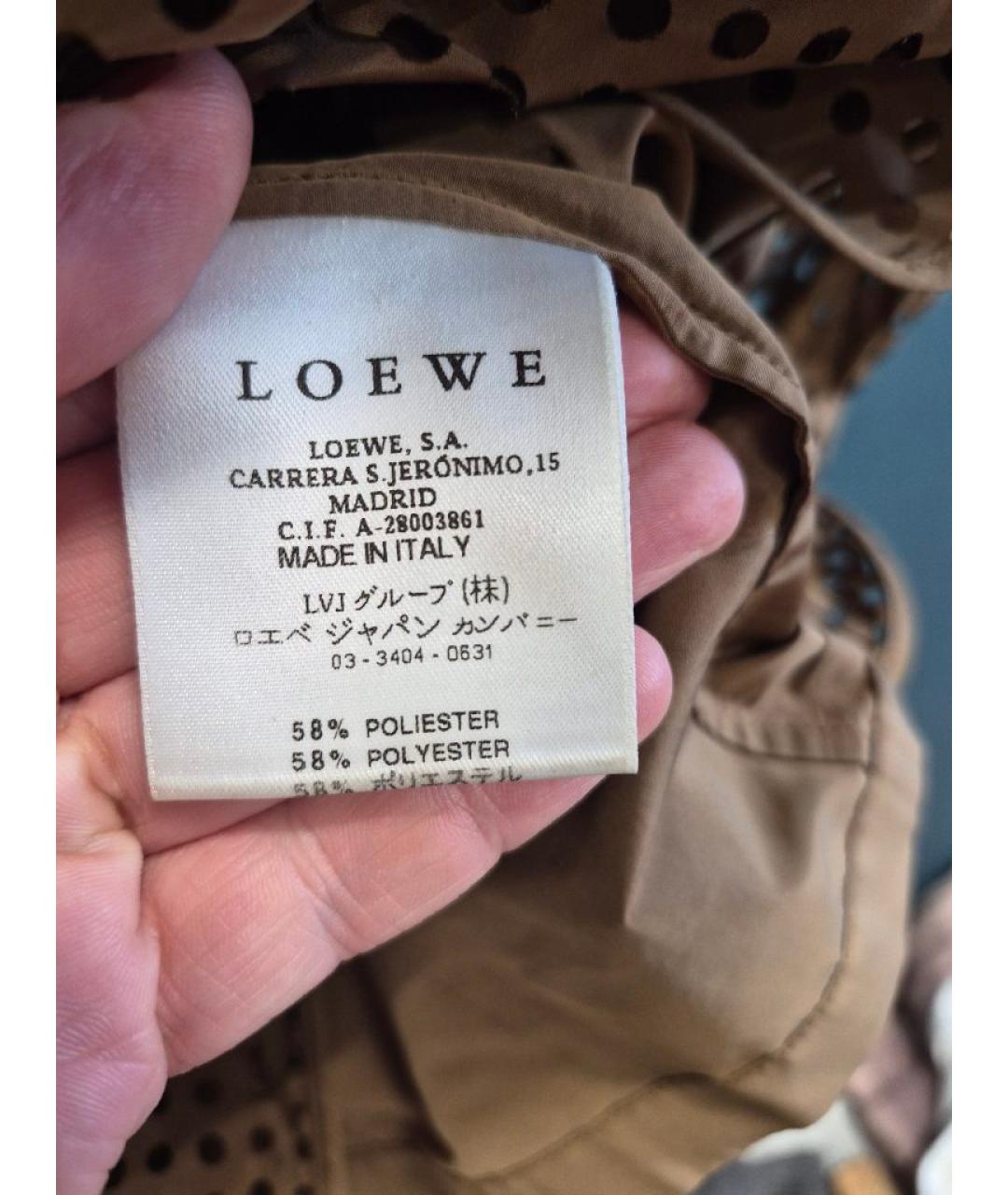 LOEWE Бежевое полиэстеровое коктейльное платье, фото 6