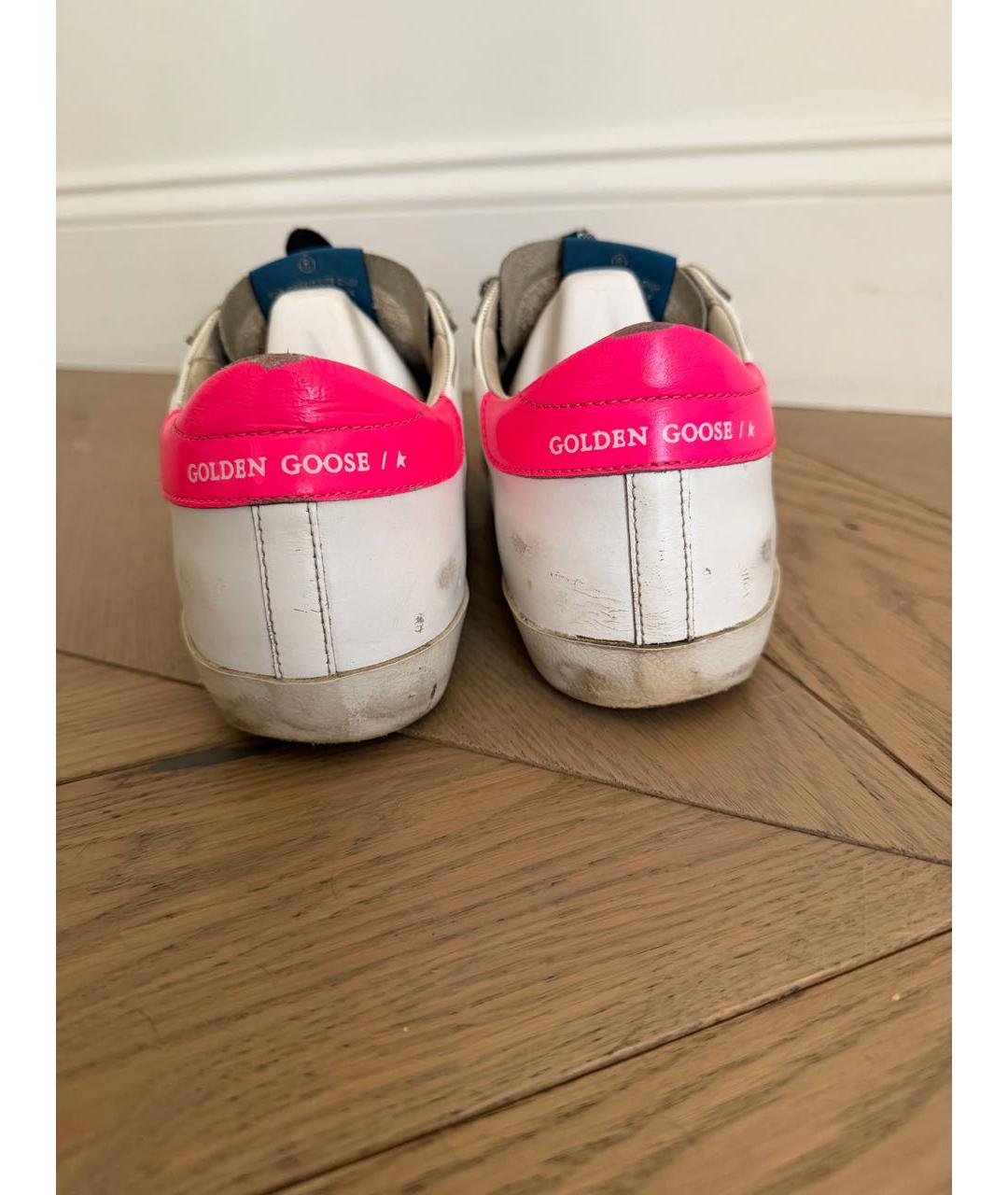 GOLDEN GOOSE Белые кожаные кеды, фото 3