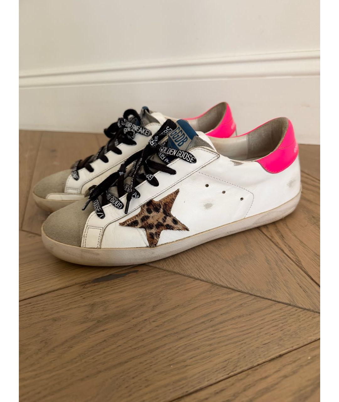 GOLDEN GOOSE Белые кожаные кеды, фото 5