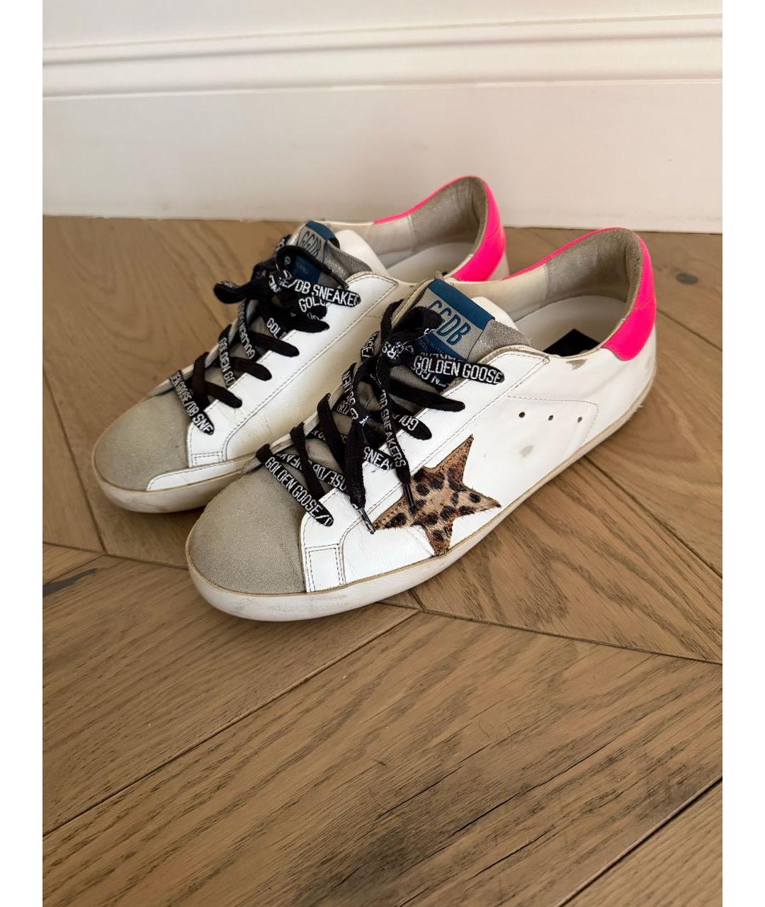 GOLDEN GOOSE Белые кожаные кеды, фото 4